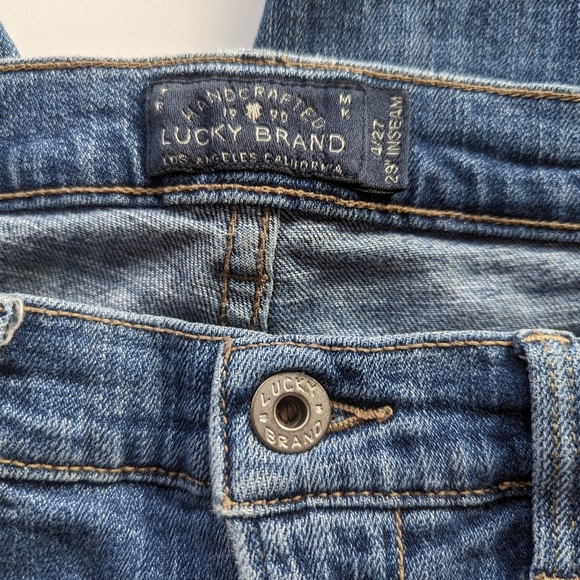 Lucky Brand Brooke Skinny Jeans Torn Distressed Denim Size 4/27 - Picture 5 of 12